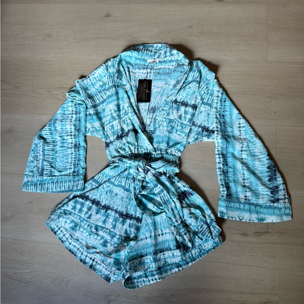 Luxxel Aqua Tie-Dye romper